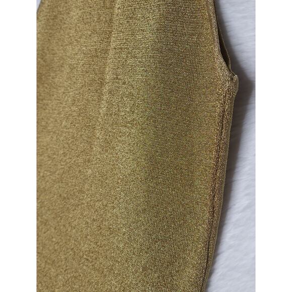 Tommy Hilfiger Zendaya X Tommy womens gold shimmer sleeveless body suit sz 4 NWT - Picture 2 of 7